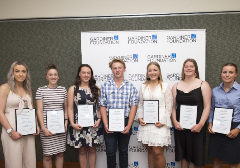 Seven exceptional rural students receive Gardiner Dairy Foundation tertiary scholarships