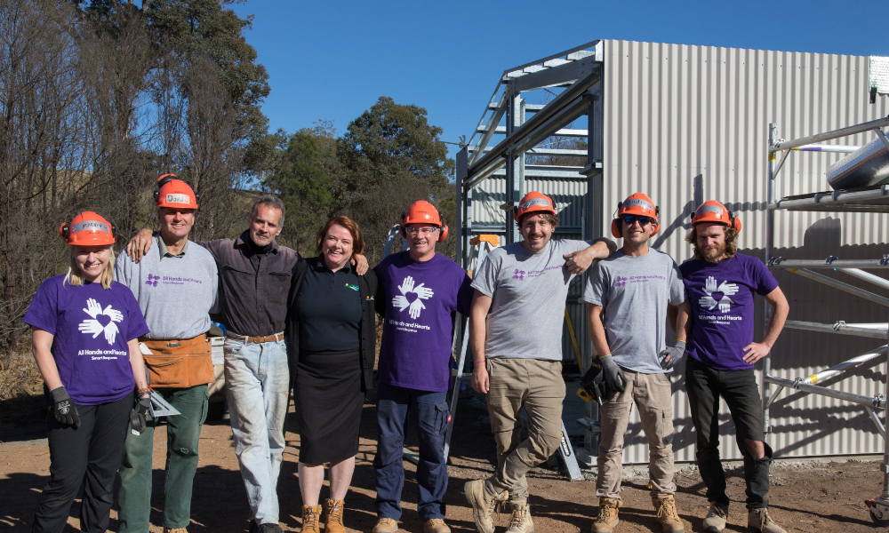 Water and sanitation project delivers bathroom facilities for bushfire impacted residents